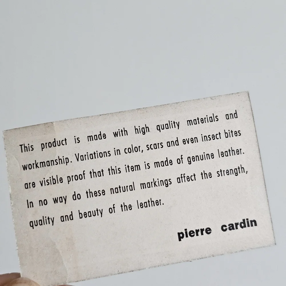 Vintage Pierre Cardin Black Genuine Leather Trifold Wallet NWT